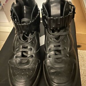 Men’s Moschino Black Leather High-Tops